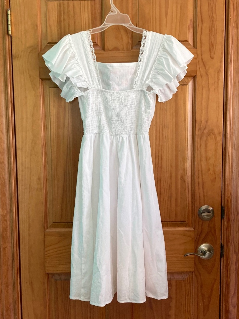 Women’s size small SHEIN white cottage core dress with embroidery - Picture 7 of 15